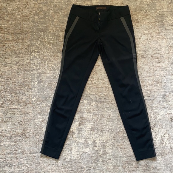 The Limited black stretch leather seam pants sz 0 - Picture 4 of 8